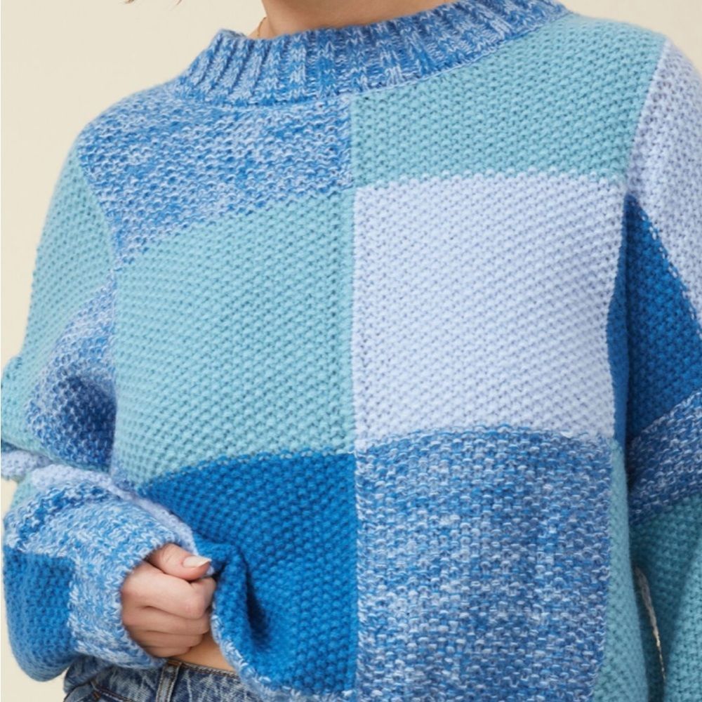 COTTON:ON Sweater Colorblock Blue - Picture 11 of 11